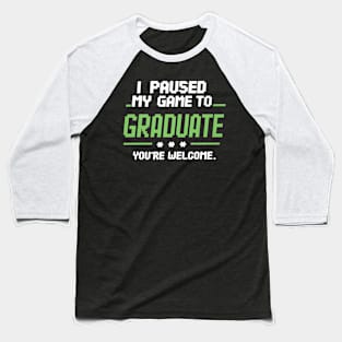 Funny Gamer Graduate 2024 Graduation Baseball T-Shirt